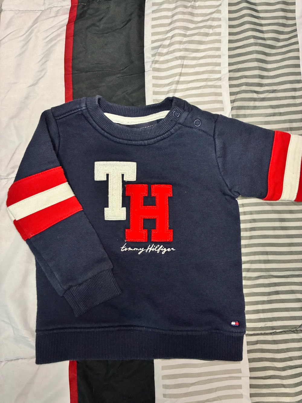 Tommy Hilfiger Navy, Red & White Logo Crewneck Sweatshirt - Kids
